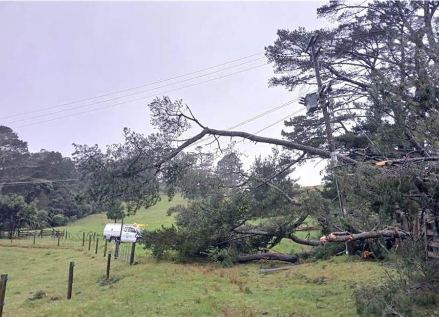 Cyclone Vainu damage