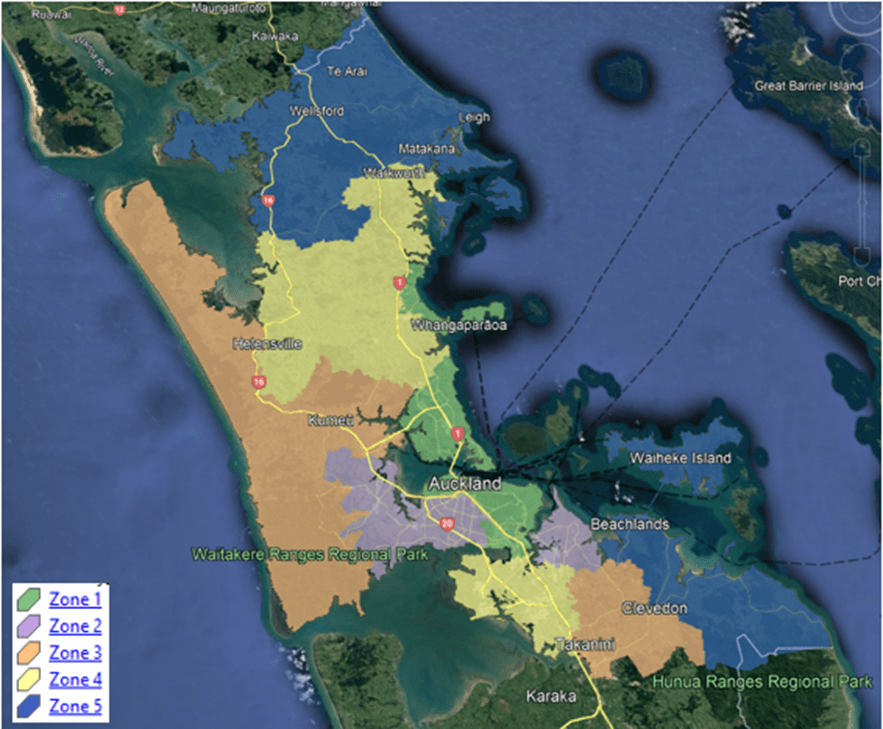 Drone survey map by area