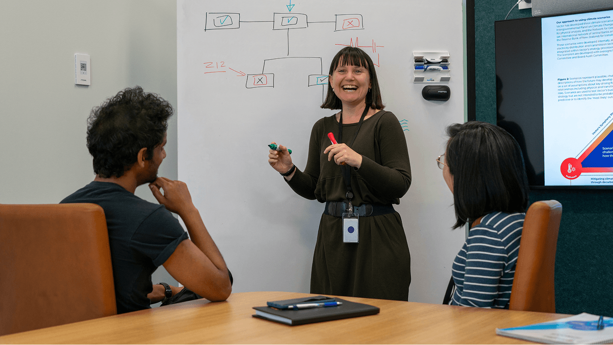 Vector team working together